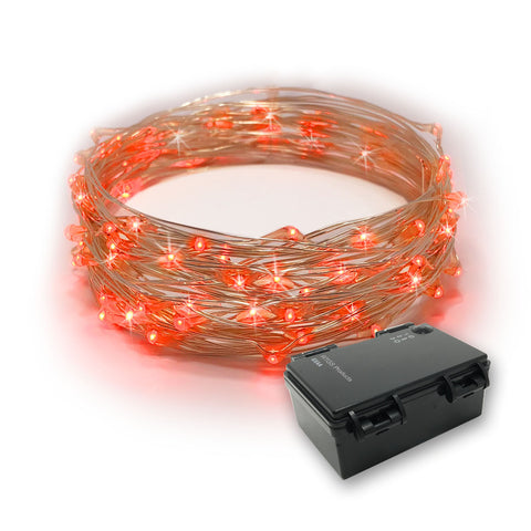 60 Warm White LED String Lights Battery Operated - 20 Feet with Timer